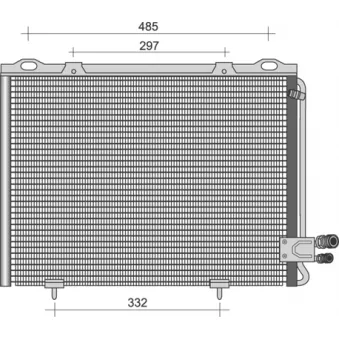 Condenseur, climatisation MAGNETI MARELLI 350203394000 pour MERCEDES-BENZ CLASSE E E 200 T Kompressor - 163cv