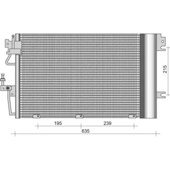 Condenseur, climatisation MAGNETI MARELLI 350203255000 pour OPEL ZAFIRA 1.8 - 140cv