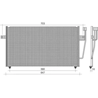 Condenseur, climatisation MAGNETI MARELLI 350203266000 pour FORD FOCUS 1.8 Turbo DI / TDDi - 90cv