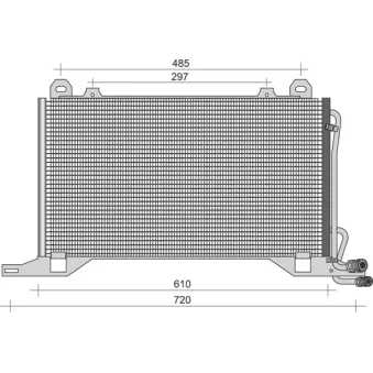 Condenseur, climatisation MAGNETI MARELLI 350203393000 pour MERCEDES-BENZ CLASSE E E 200 Kompressor - 163cv