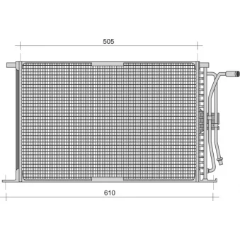 Condenseur, climatisation MAGNETI MARELLI 350203281000 pour FORD FIESTA D 1.8 - 60cv