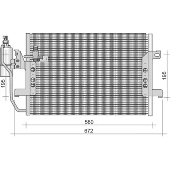 Condenseur, climatisation MAGNETI MARELLI 350203274000 pour MERCEDES-BENZ CLASSE A A 140 - 82cv