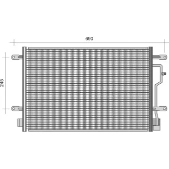 Condenseur, climatisation MAGNETI MARELLI 350203339000 pour AUDI A4 2.0 - 130cv