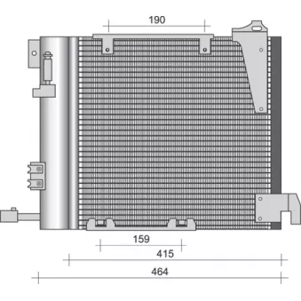 Condenseur, climatisation MAGNETI MARELLI 350203263000 pour OPEL ASTRA 2.0 DTI 16V - 101cv
