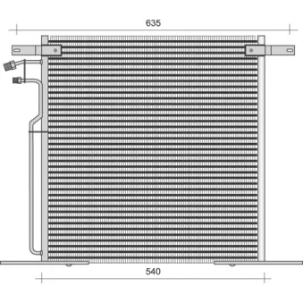 Condenseur, climatisation MAGNETI MARELLI 350203283000 pour DAF 95 XF 108 D 2.3 - 79cv