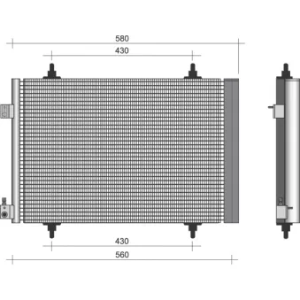Condenseur, climatisation MAGNETI MARELLI 350203382000 pour CITROEN XSARA 2.0 HDI 109 - 109cv