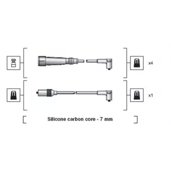 MAGNETI MARELLI 941318111157 - Kit de câbles d'allumage