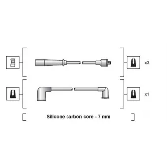 MAGNETI MARELLI 941318111165 - Kit de câbles d'allumage