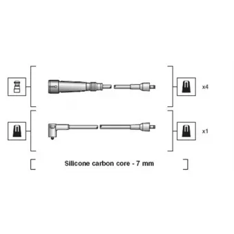 Kit de câbles d'allumage MAGNETI MARELLI OEM N10052505