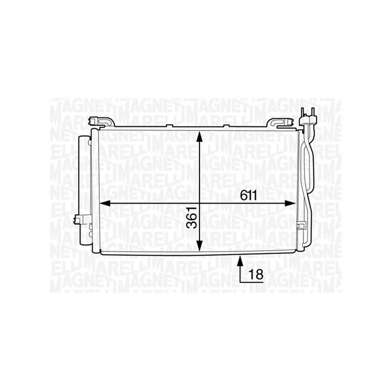 Condenseur, climatisation MAGNETI MARELLI 350203610000 - Visuel 1