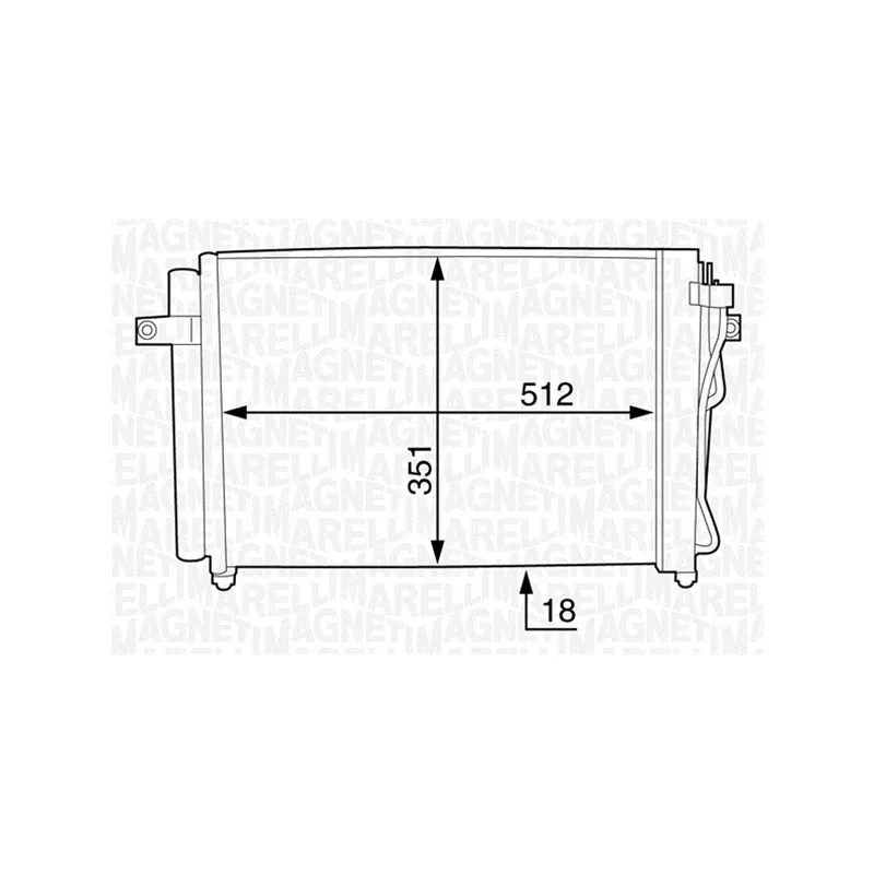 Condenseur, climatisation MAGNETI MARELLI 350203612000 - Visuel 1