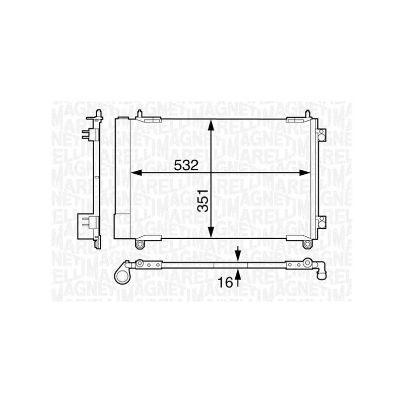 Condenseur, climatisation MAGNETI MARELLI 350203613000 - Visuel 1