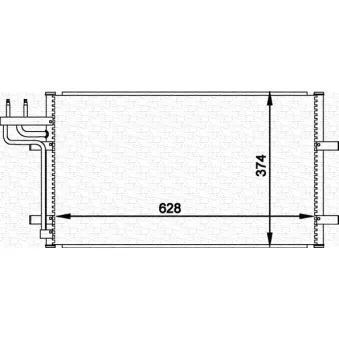 Condenseur, climatisation MAGNETI MARELLI 350203601000 pour FORD C-MAX 1.8 TDCi - 115cv