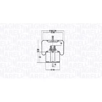 Ressort pneumatique, suspension pneumatique MAGNETI MARELLI 030607020290