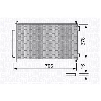 Condenseur, climatisation MAGNETI MARELLI OEM 80110swyg01