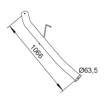 Tuyau d'échappement DINEX 64621
