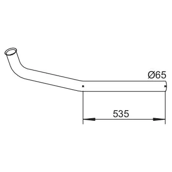 Tuyau d'échappement DINEX 64235