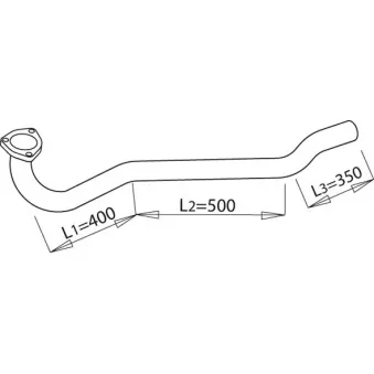 Tuyau d'échappement DINEX 52124 pour MERCEDES-BENZ LK/LN2 1120 O,1120 LO - 204cv