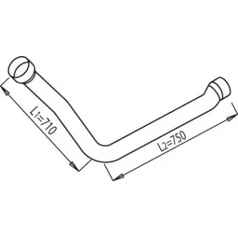 Tuyau d'échappement DINEX OEM 1114168