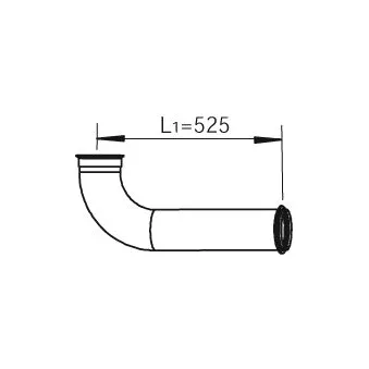 Tuyau d'échappement DINEX 21250 pour DAF 75 CF FAR 75 CF 290,FAS 75 CF 290 - 288cv