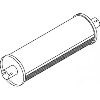 Silencieux arrière DINEX 49333 pour MAN M90 17,192 FA - 186cv