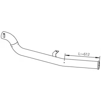 Tuyau d'échappement DINEX 21728 pour DAF 85 CF FAS 85 CF 340 - 340cv