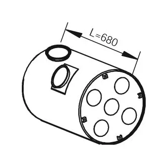 Pot de détente/silenciaux arrière DINEX 80404 pour VOLVO FH16 II FH 16/750 - 750cv