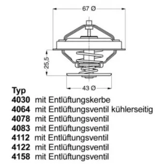 Thermostat d'eau WAHLER [4030.80]