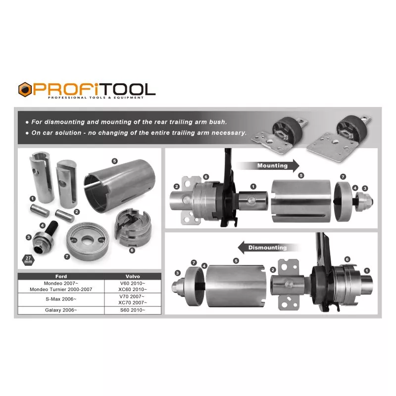 Extracteur de silent bloc PROFITOOL 0XAT4398 - Visuel 1