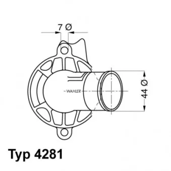 Thermostat d'eau WAHLER 4281.87D pour MERCEDES-BENZ CLASSE E E 55 T AMG - 354cv