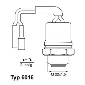 WAHLER 6016.92 - Interrupteur de température, ventilateur de radiateur