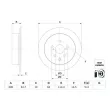 BOSCH 0 986 479 G61 - Jeu de 2 disques de frein avant