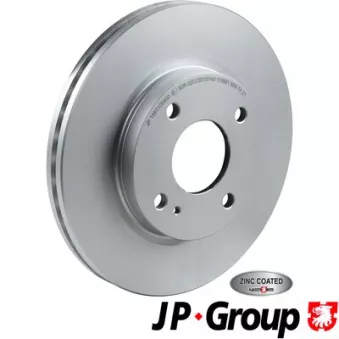 Jeu de 2 disques de frein avant JP GROUP 1563105400 pour FORD FIESTA 1.6 TDCi - 95cv