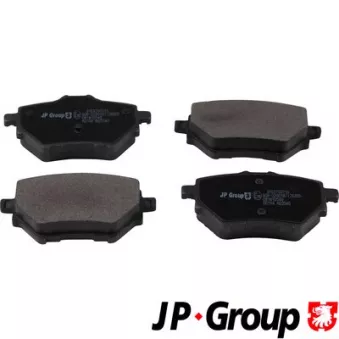 Jeu de 4 plaquettes de frein arrière JP GROUP 3163700710 pour CITROEN C4 1.5 BlueHDi 130 - 131cv