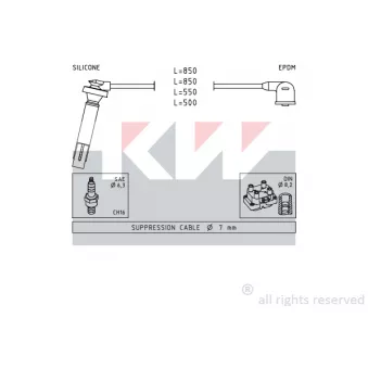 KW 358 106 - Kit de câbles d'allumage
