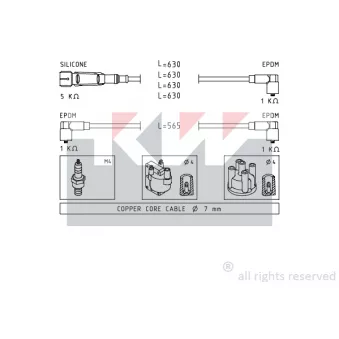Kit de câbles d'allumage KW [359 493]