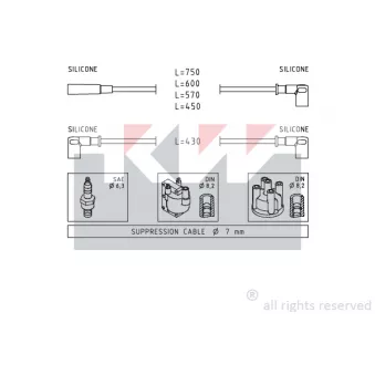 KW 359 612 - Kit de câbles d'allumage