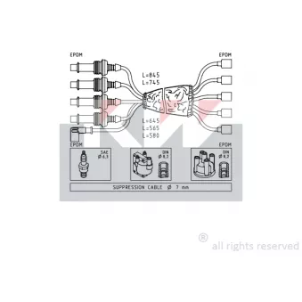Kit de câbles d'allumage KW [359 846]