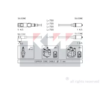 Kit de câbles d'allumage KW [360 551]