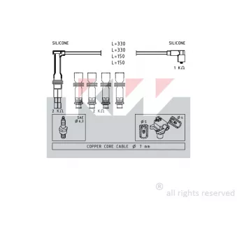 KW 360 608 - Kit de câbles d'allumage