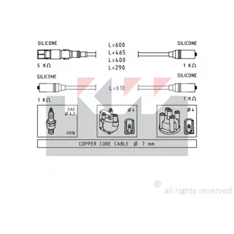 KW 360 667 - Kit de câbles d'allumage