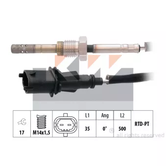KW 422 131 - Capteur, température des gaz