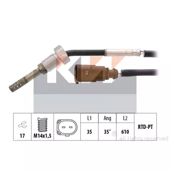 KW 422 199 - Capteur, température des gaz