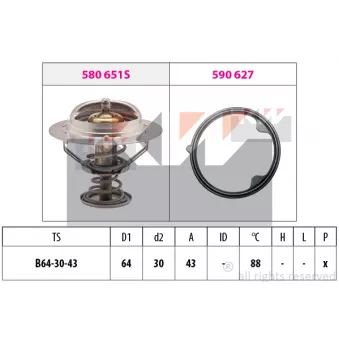 KW 579 979 - Thermostat, liqiuide de refroidissement