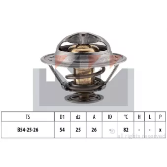 KW 580 314S - Thermostat, liqiuide de refroidissement