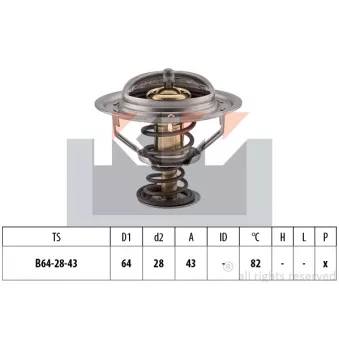 KW 580 379S - Thermostat, liqiuide de refroidissement