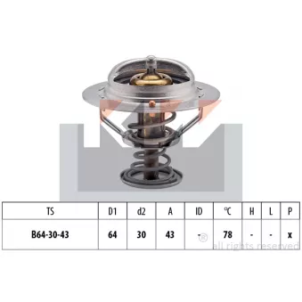 KW 580 491S - Thermostat, liqiuide de refroidissement