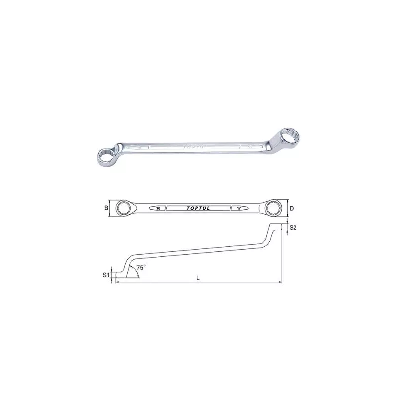 Clé à oeil TOPTUL AAEI0608 - Visuel 1