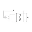 TOPTUL BCAA08P1 - Embout Philips PH sur douille 1/4