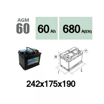 Technika AGM60 - Batterie de démarrage Start & Stop